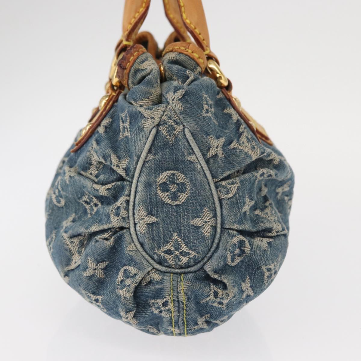 LOUIS VUITTON Monogram Denim Preity Hand Bag Blue M95020 LV Auth 158648V