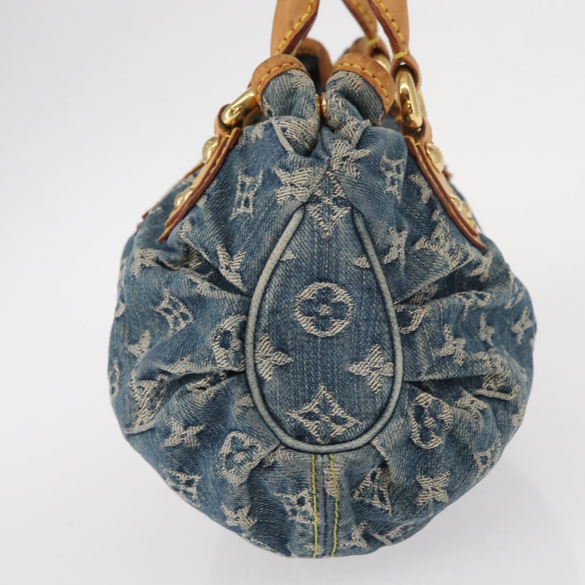 LOUIS VUITTON Monogram Denim Preity Hand Bag Blue M95020 LV Auth 158648V