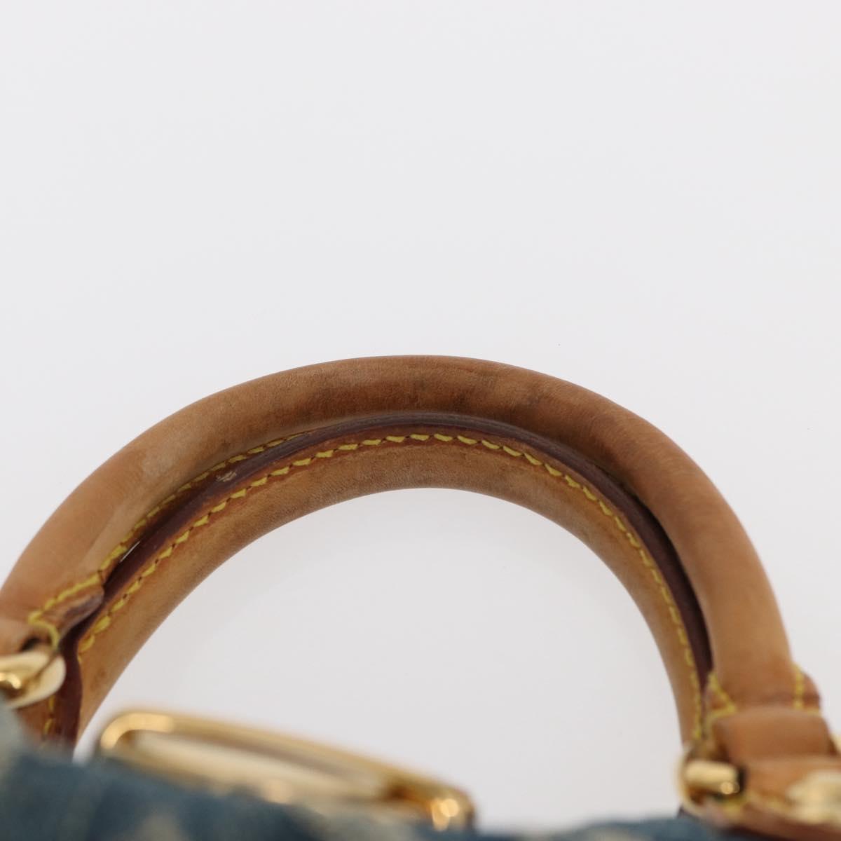 LOUIS VUITTON Monogram Denim Preity Hand Bag Blue M95020 LV Auth 158648V