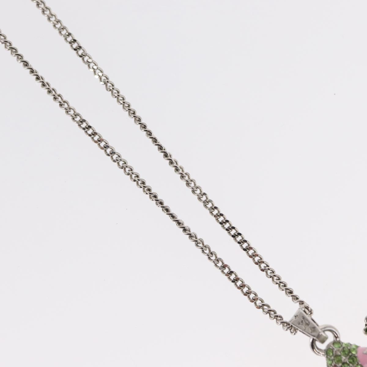 LOUIS VUITTON Collier LV Crazy Animals Necklace metal Green MP3390 Auth 158659M