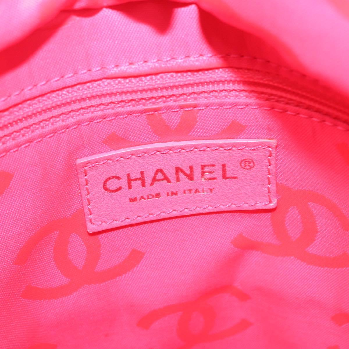 CHANEL Cambon Line Tote Bag Leather Black Silver CC Auth 158676SAM