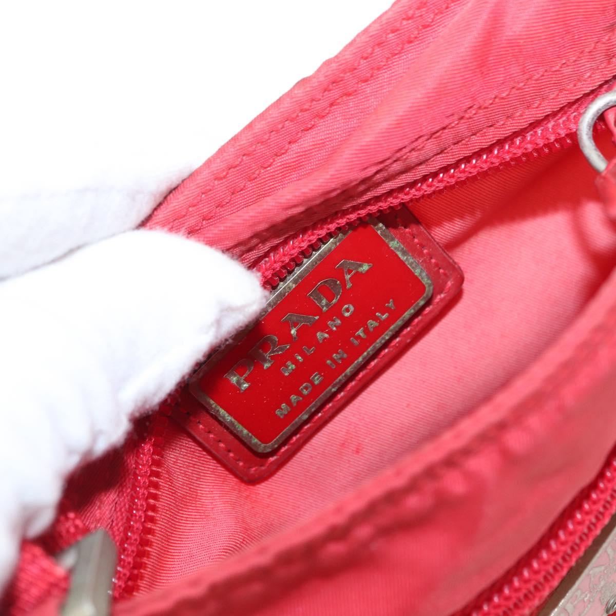 PRADA Shoulder Bag Nylon Red Auth 158704
