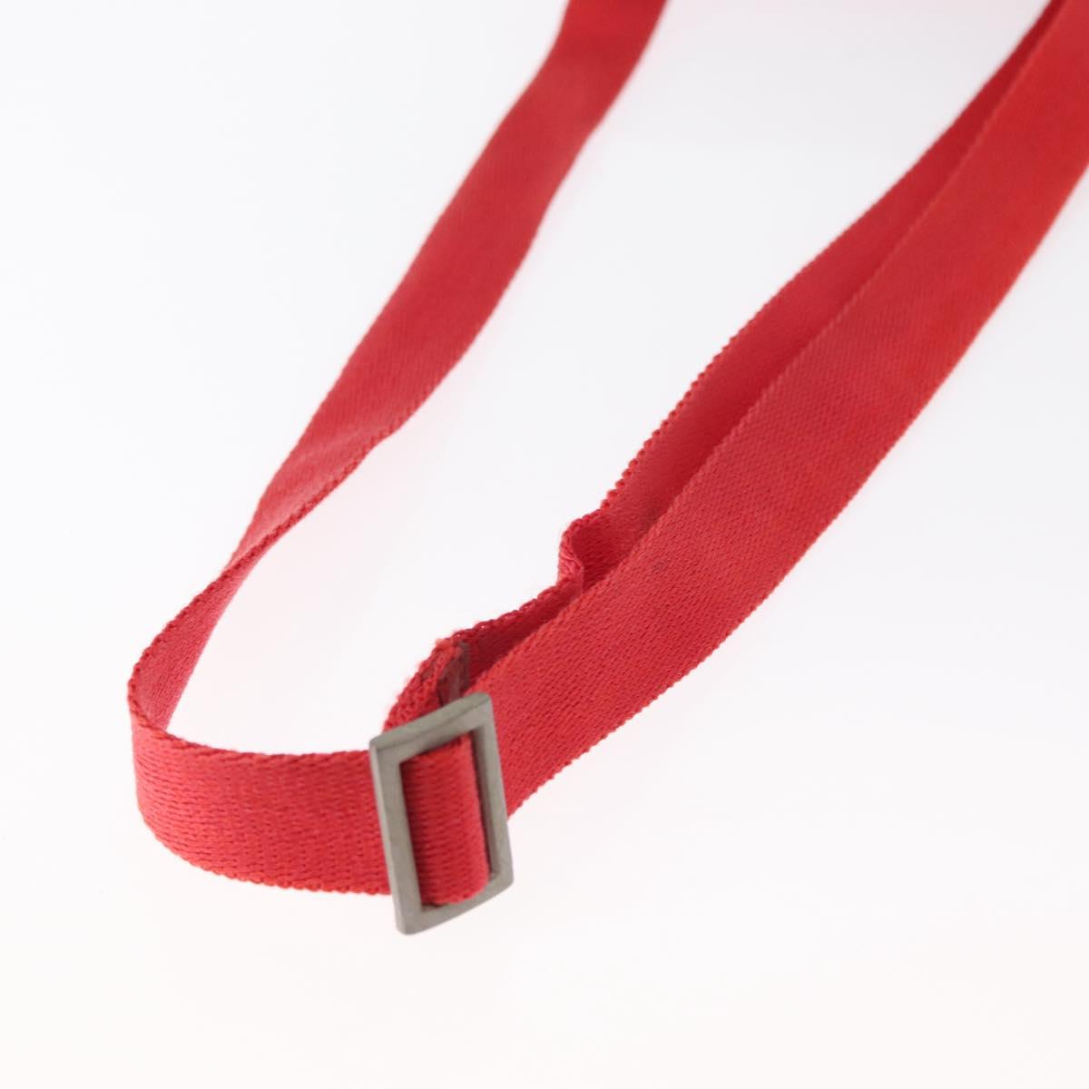 PRADA Shoulder Bag Nylon Red Auth 158704