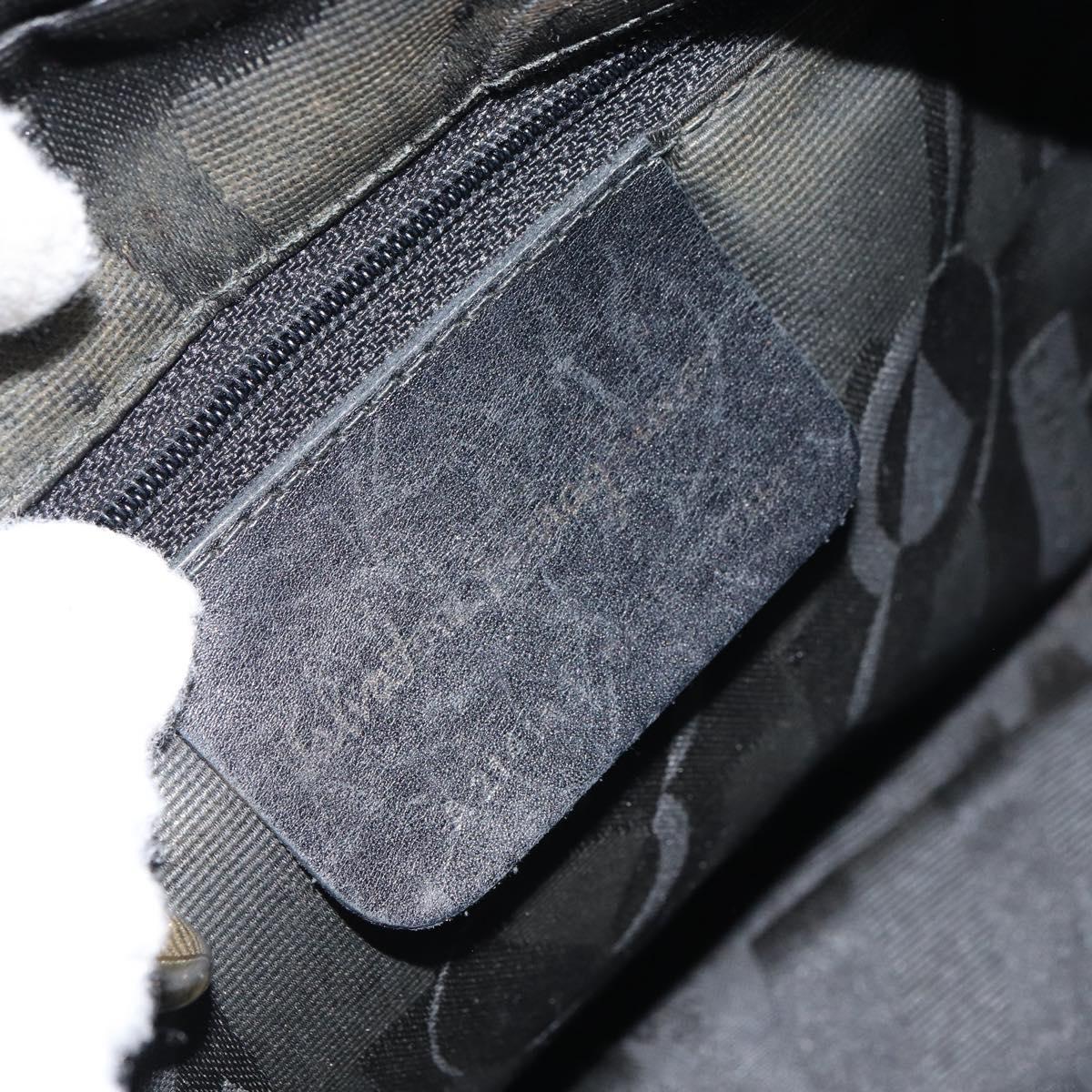 Salvatore Ferragamo Shoulder Bag Leather Black Gold Auth 158721