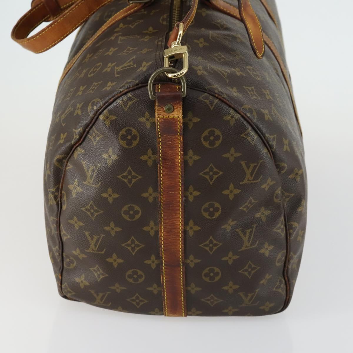 LOUIS VUITTON Monogram Keepall Bandouliere 55 Boston Bag M41414 LV Auth 158745