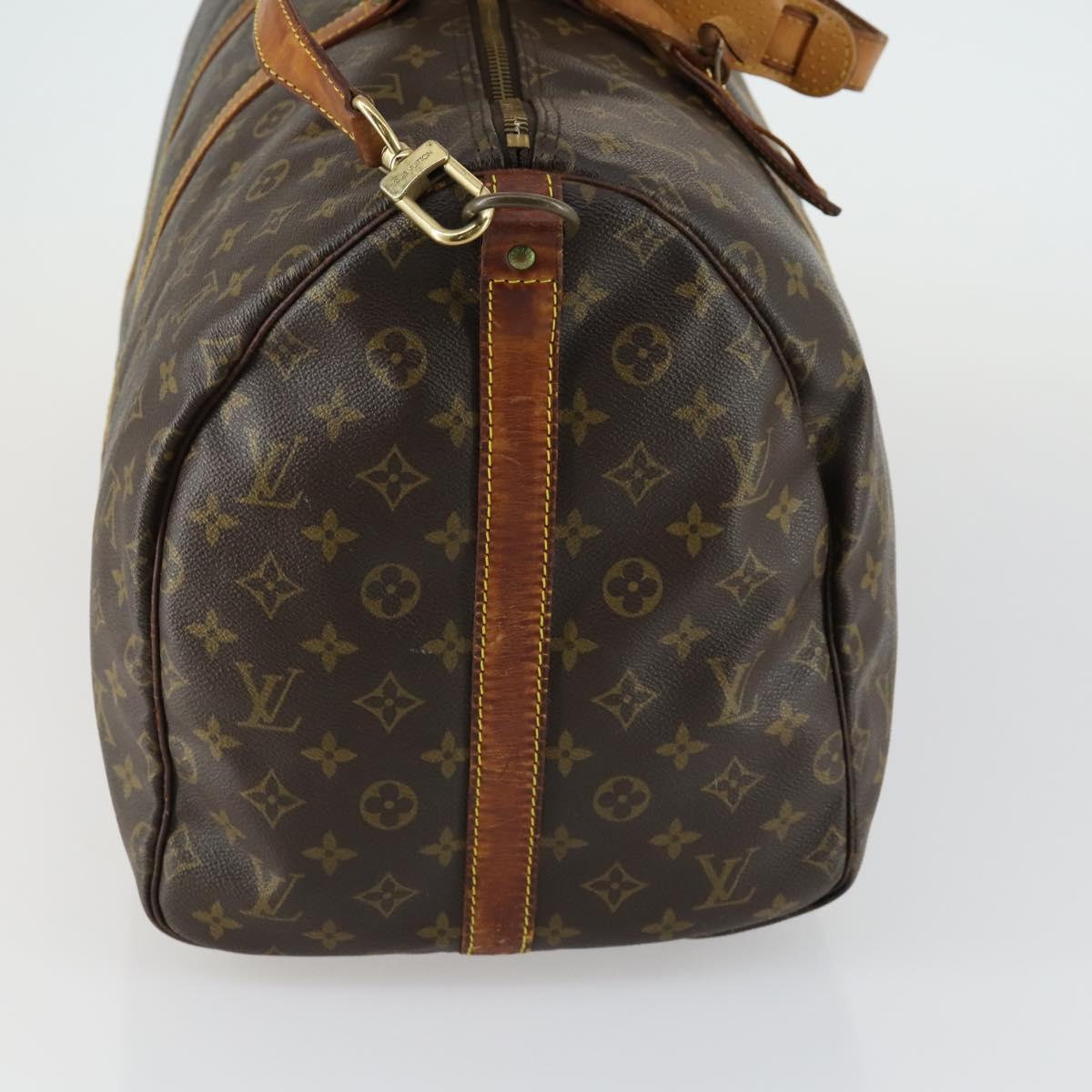 LOUIS VUITTON Monogram Keepall Bandouliere 55 Boston Bag M41414 LV Auth 158745