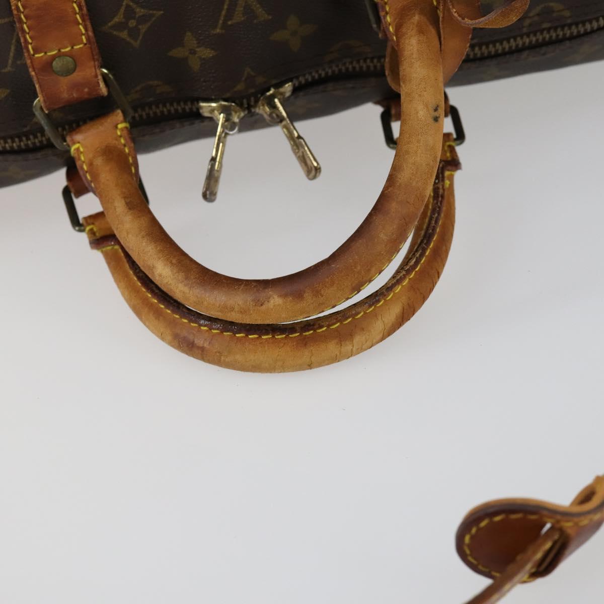 LOUIS VUITTON Monogram Keepall Bandouliere 55 Boston Bag M41414 LV Auth 158745