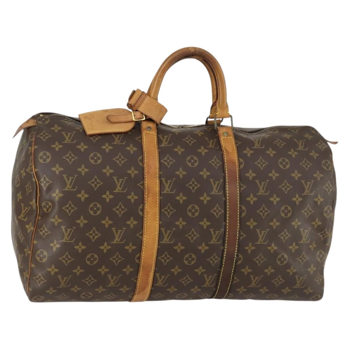 LOUIS VUITTON Monogram Keepall 50 Boston Bag M41426 LV Auth 158747