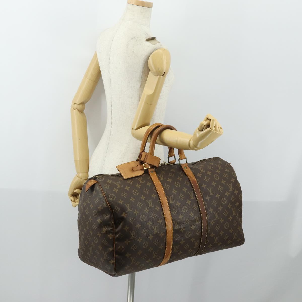 LOUIS VUITTON Monogram Keepall 50 Boston Bag M41426 LV Auth 158747