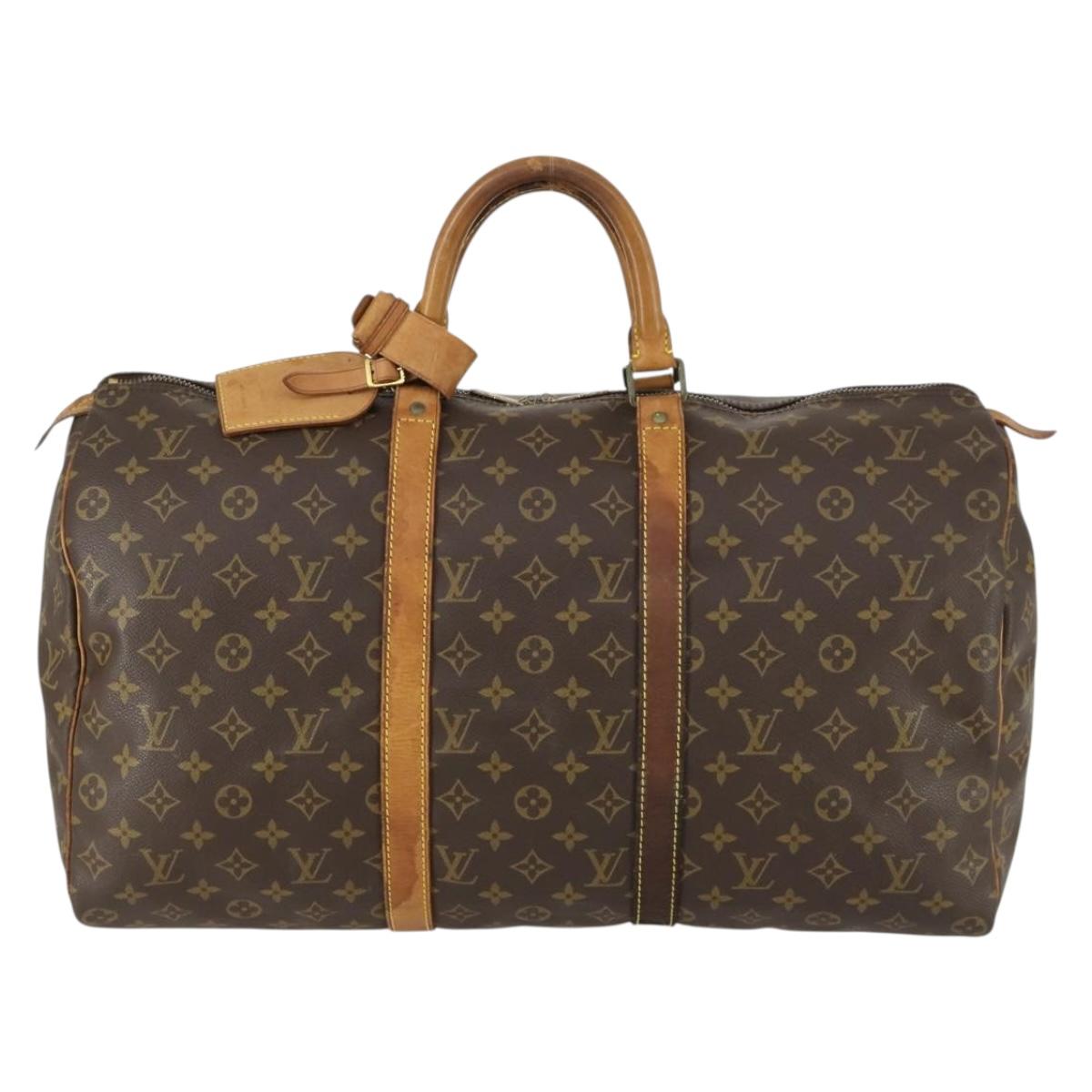 LOUIS VUITTON Monogram Keepall 50 Boston Bag M41426 LV Auth 158747