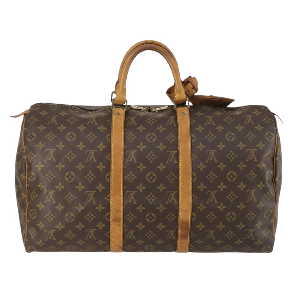 LOUIS VUITTON Monogram Keepall 50 Boston Bag M41426 LV Auth 158747