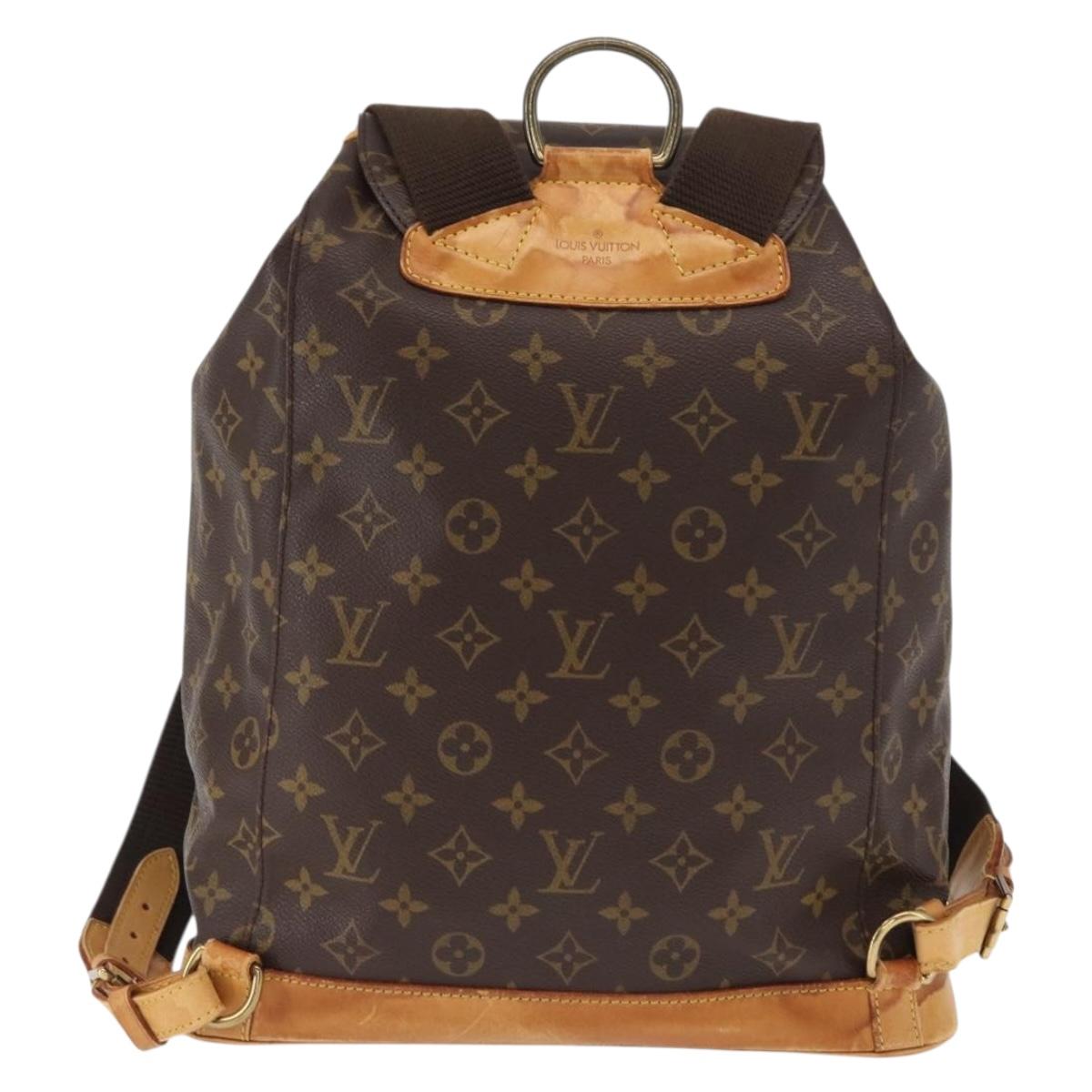 LOUIS VUITTON Monogram Montsouris GM Backpack M51135 LV Auth 158758