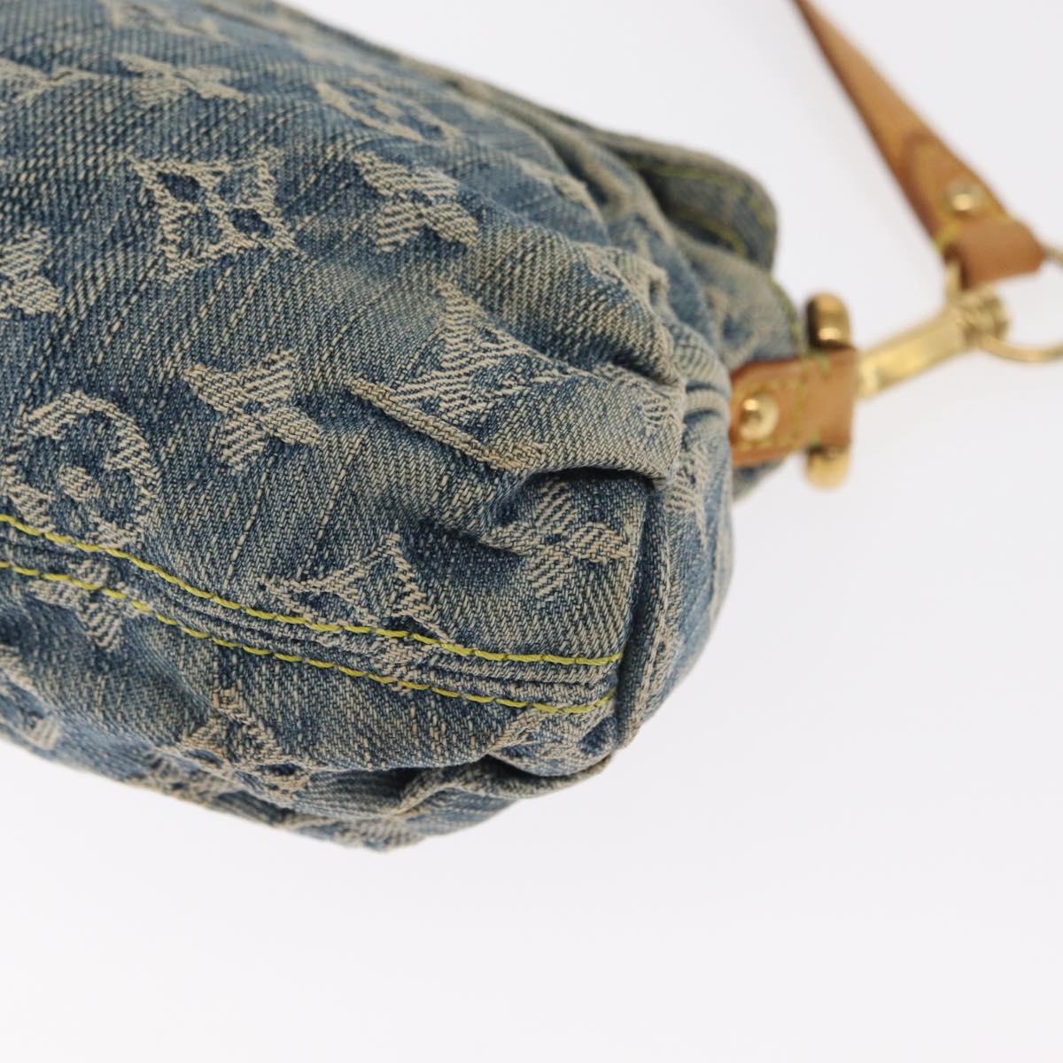 LOUIS VUITTON Monogram Denim Mini Pretty Raye Hand Bag Blue M95333 Auth 158782V