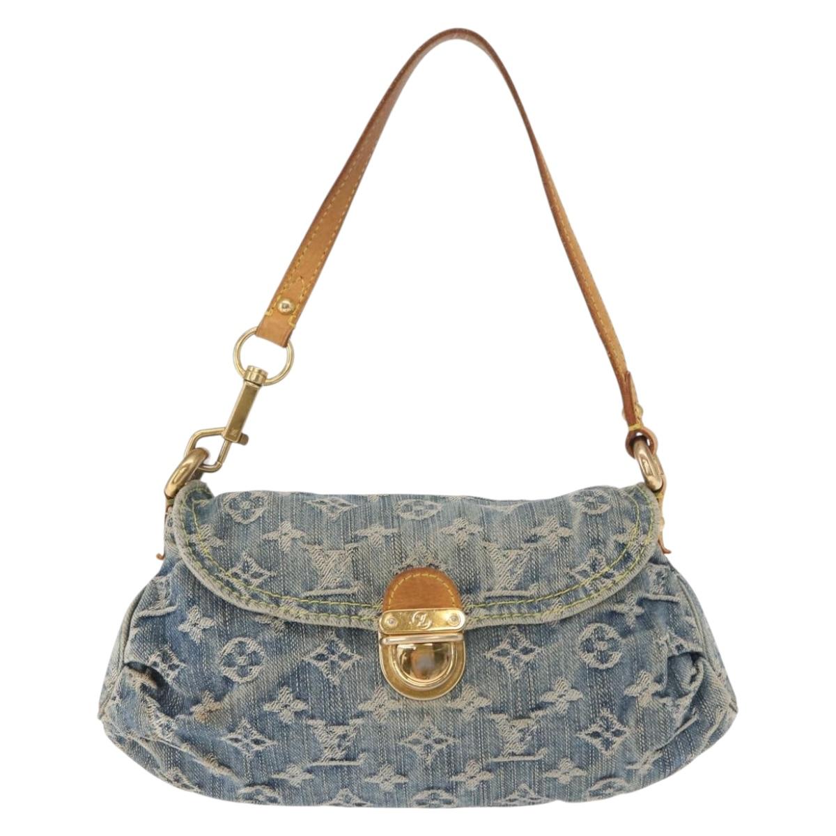 LOUIS VUITTON Monogram Denim Mini Pretty Raye Hand Bag Blue M95333 Auth 158782V