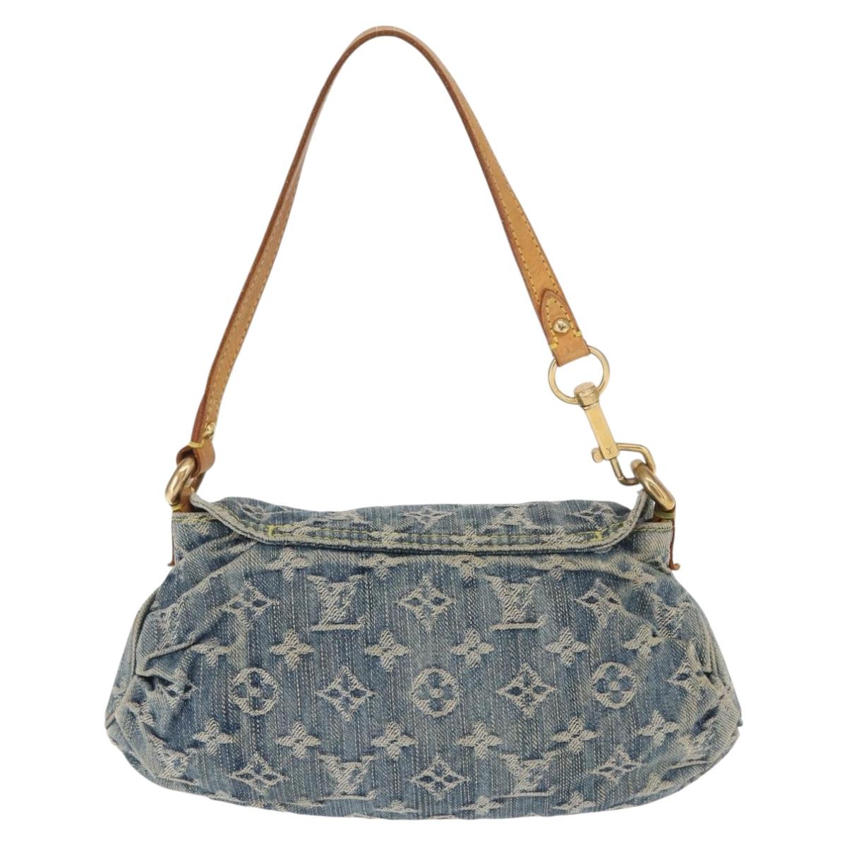 LOUIS VUITTON Monogram Denim Mini Pretty Raye Hand Bag Blue M95333 Auth 158782V