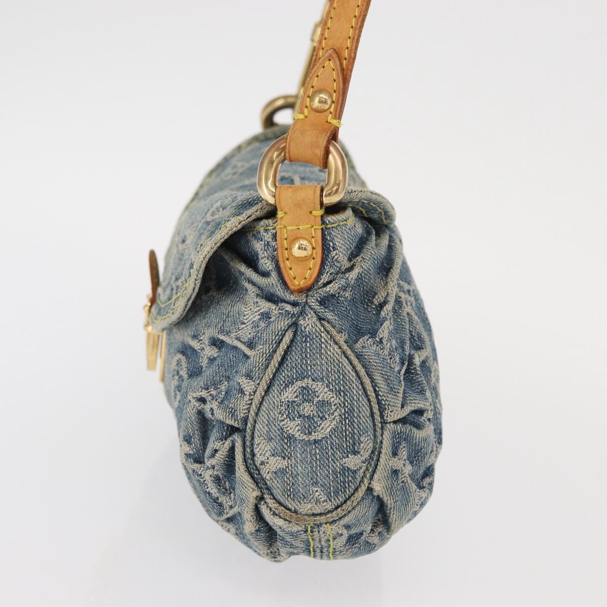 LOUIS VUITTON Monogram Denim Mini Pretty Raye Hand Bag Blue M95333 Auth 158782V