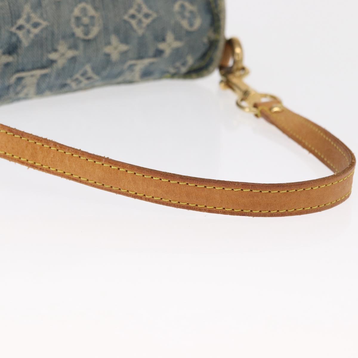 LOUIS VUITTON Monogram Denim Mini Pretty Raye Hand Bag Blue M95333 Auth 158782V