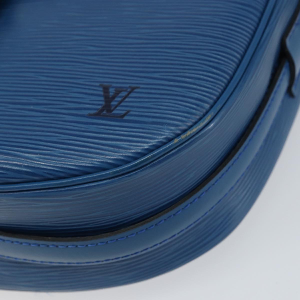 LOUIS VUITTON Epi Jeune Fille MM Shoulder Bag Toledo Blue M52155 LV Auth 158787