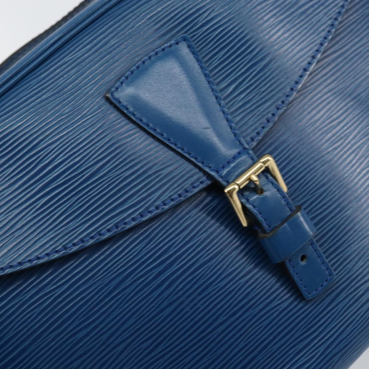 LOUIS VUITTON Epi Jeune Fille MM Shoulder Bag Toledo Blue M52155 LV Auth 158787