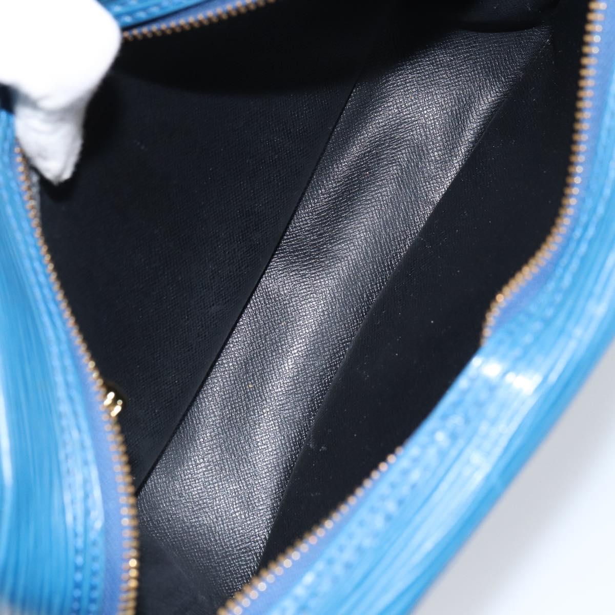 LOUIS VUITTON Epi Jeune Fille MM Shoulder Bag Toledo Blue M52155 LV Auth 158787