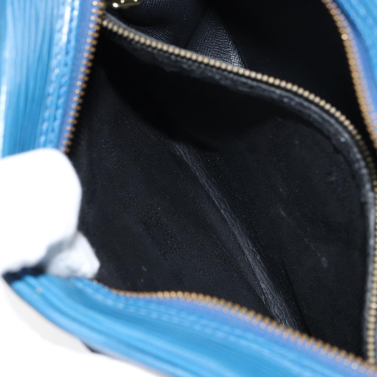 LOUIS VUITTON Epi Jeune Fille MM Shoulder Bag Toledo Blue M52155 LV Auth 158787