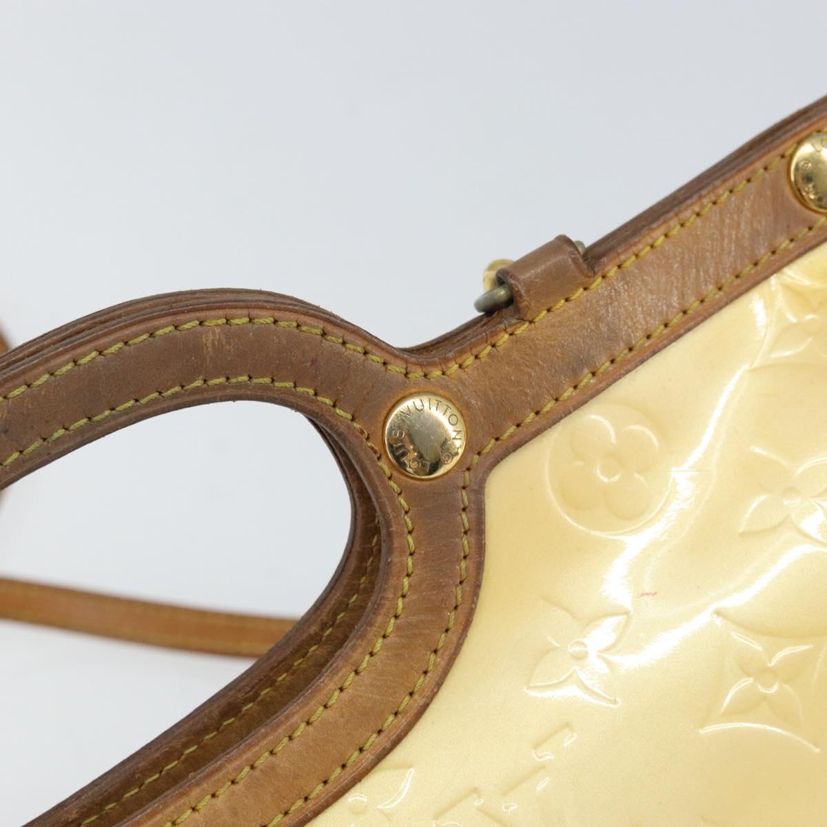 LOUIS VUITTON Monogram Vernis Roxbury Drive Hand Bag Perle M91374 LV Auth 158790