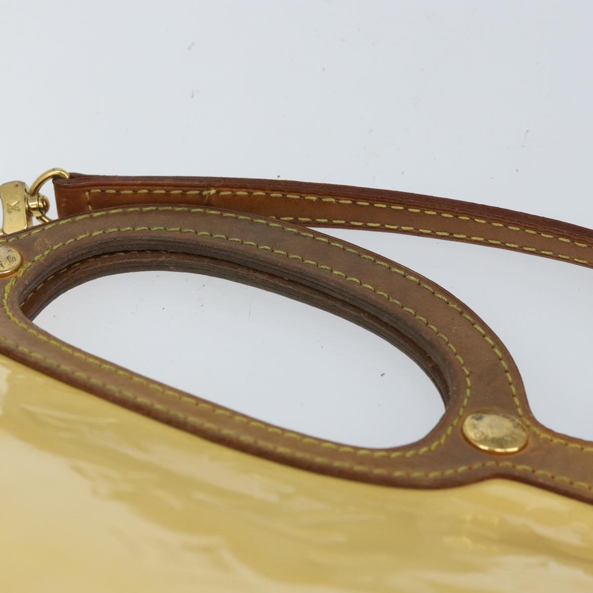 LOUIS VUITTON Monogram Vernis Roxbury Drive Hand Bag Perle M91374 LV Auth 158790