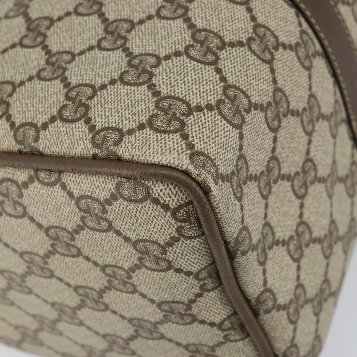 GUCCI GG Supreme Web Sherry Line Bag PVC Leather Beige 69 02 007 Auth 158799