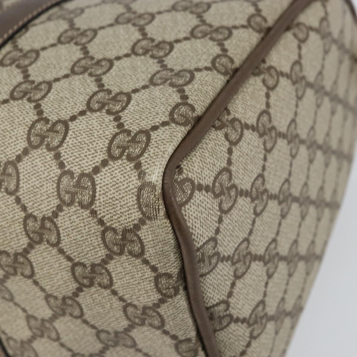 GUCCI GG Supreme Web Sherry Line Bag PVC Leather Beige 69 02 007 Auth 158799