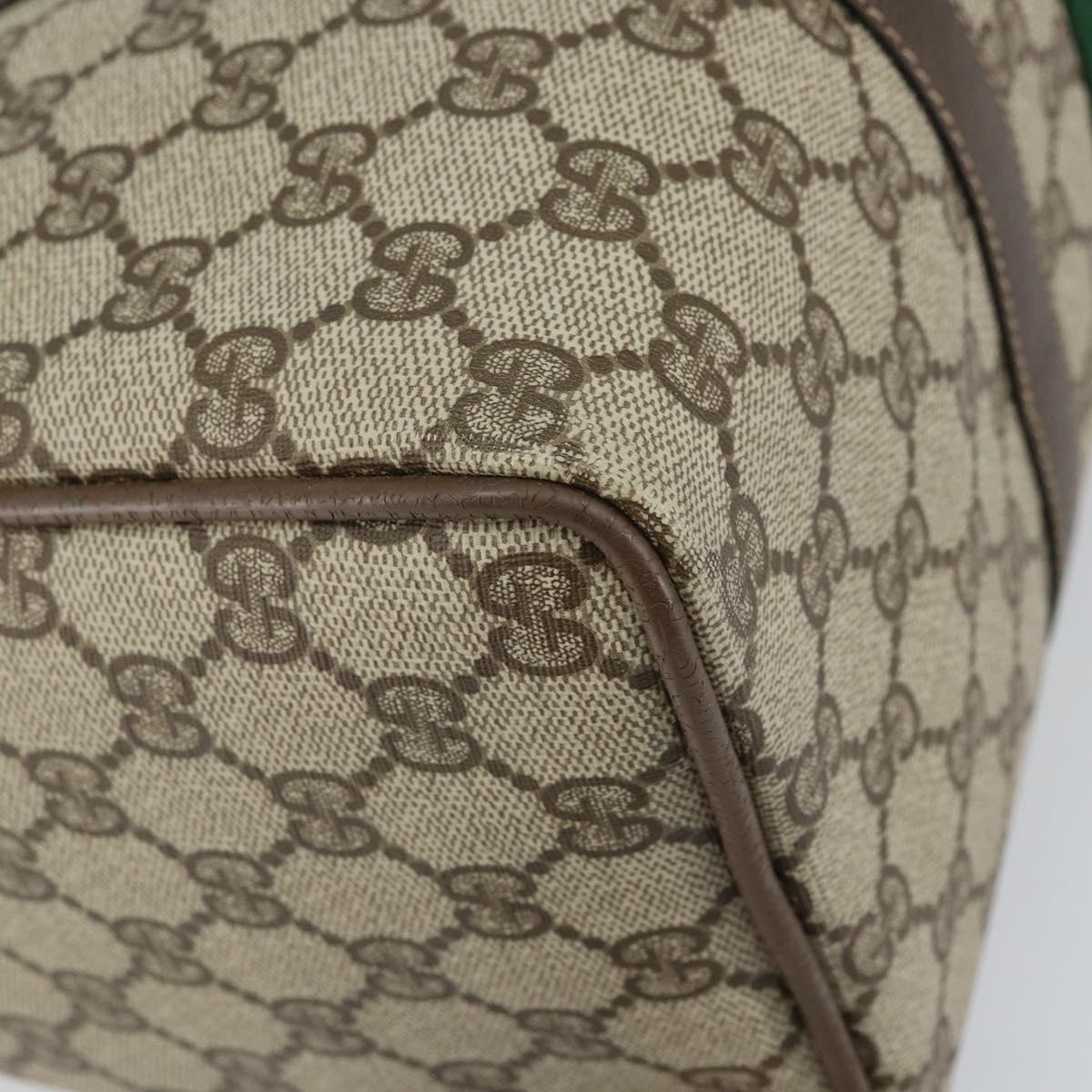 GUCCI GG Supreme Web Sherry Line Bag PVC Leather Beige 69 02 007 Auth 158799