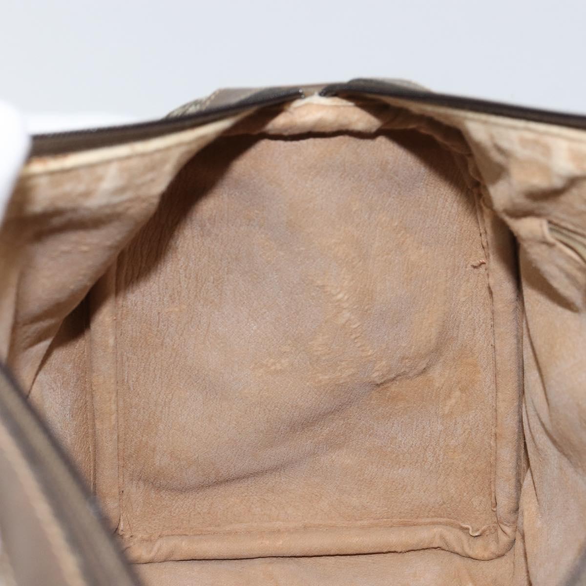 GUCCI GG Supreme Web Sherry Line Bag PVC Leather Beige 69 02 007 Auth 158799