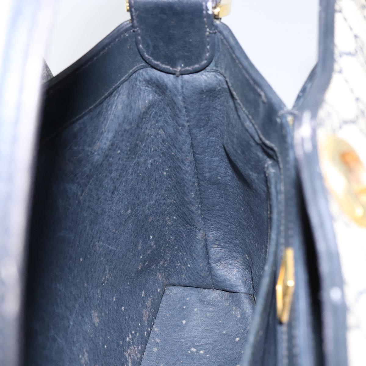 GUCCI GG Supreme Shoulder Bag PVC Navy Gold 001 085 1368 Auth 158804