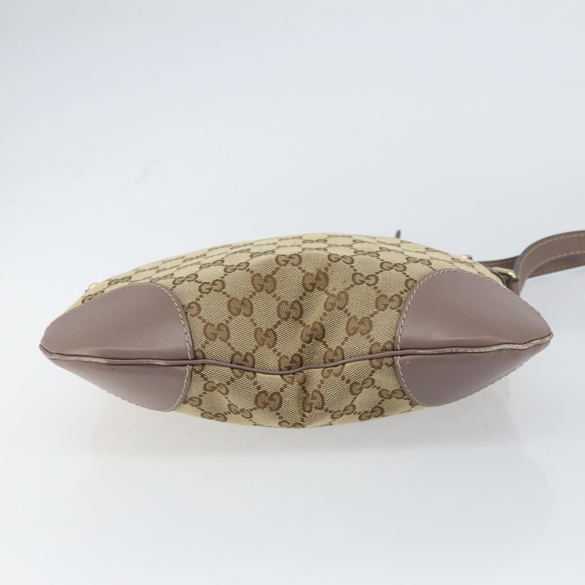 GUCCI GG Canvas Web Sherry Line Mayfair Bag Beige Gold 257065 Auth 158808