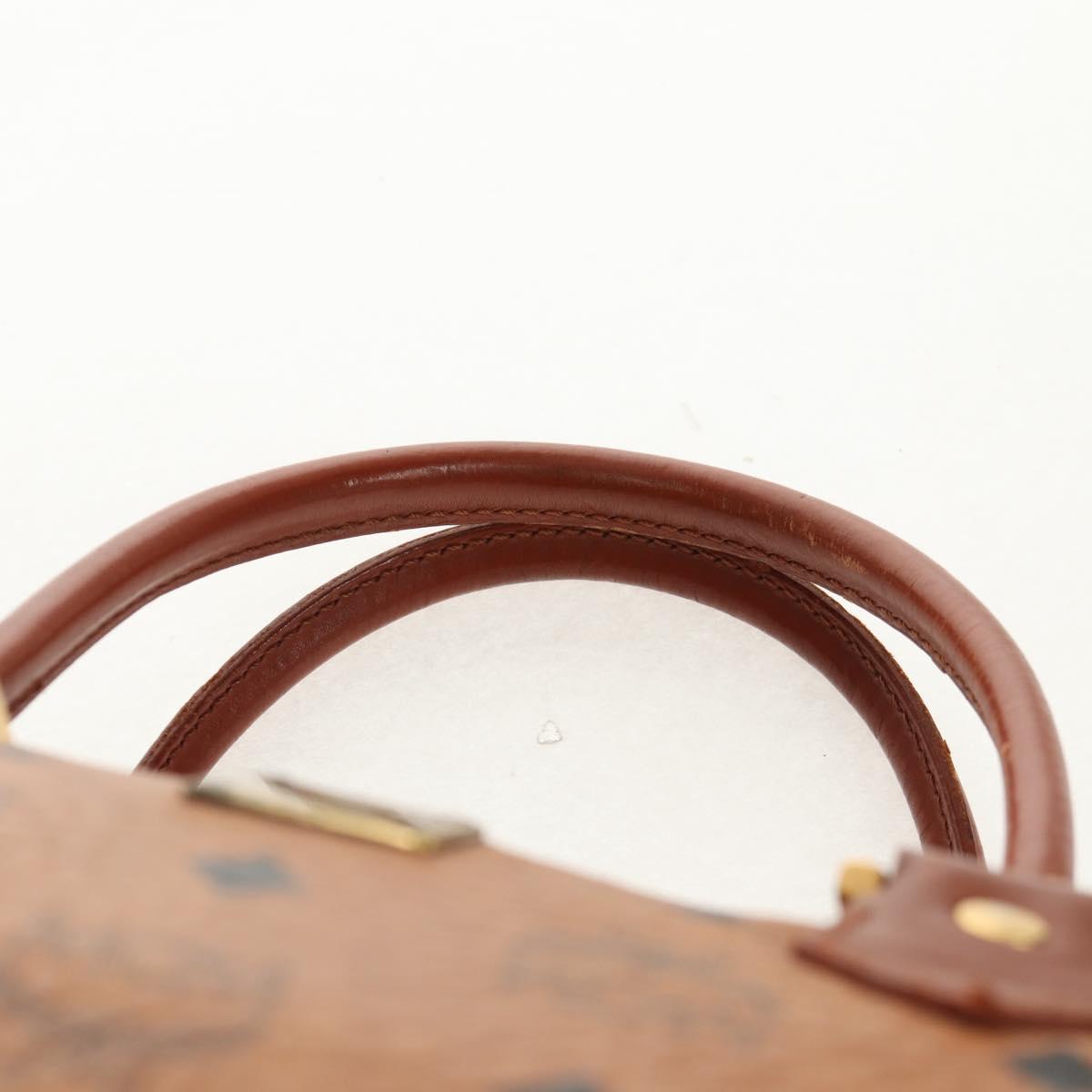 MCM Logogram Vicetos Hand Bag PVC Leather 2way Brown Gold Auth 158823