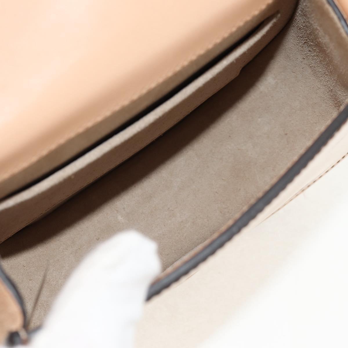 Chloe Nile Hand Bag Enamel 2way Beige Gold Auth 158874V