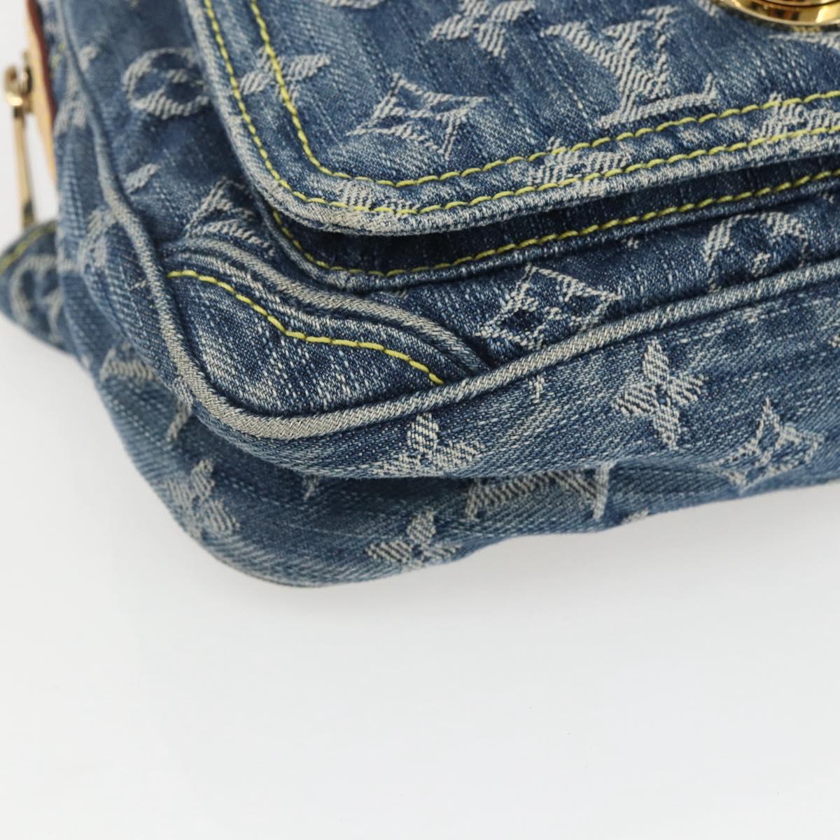 LOUIS VUITTON Monogram Denim Bum Bag Body Bag Blue M95347 LV Auth 158895SV