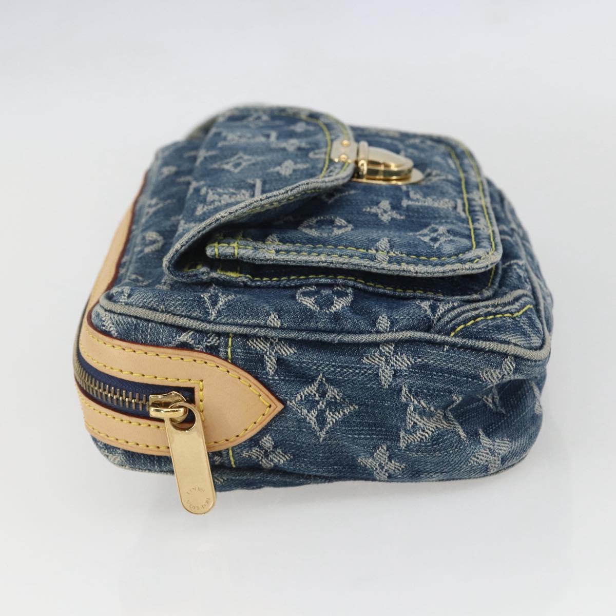 LOUIS VUITTON Monogram Denim Bum Bag Body Bag Blue M95347 LV Auth 158895SV