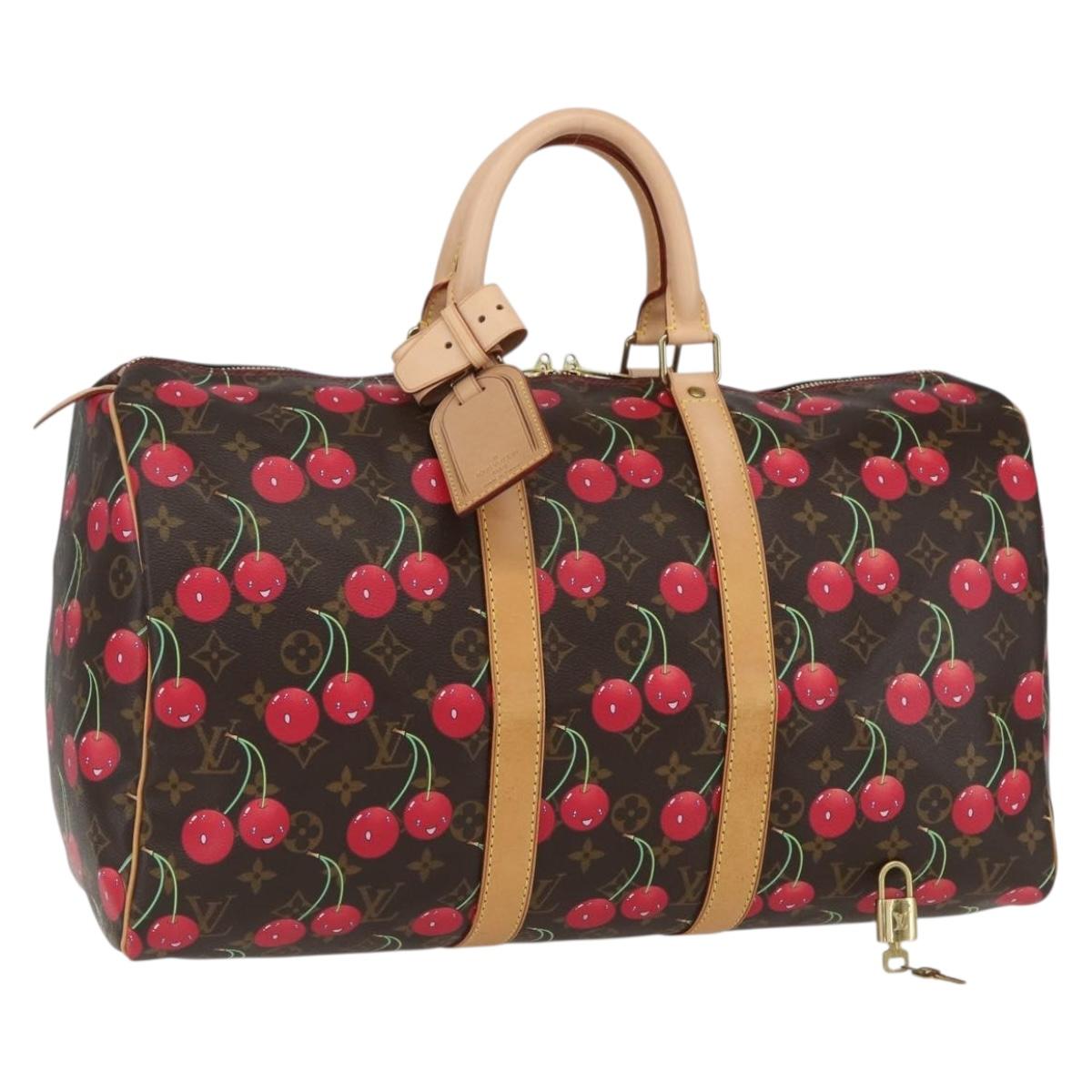 LOUIS VUITTON Monogram Cherry Keepall 45 Boston Bag M95011 LV Auth 158900SV