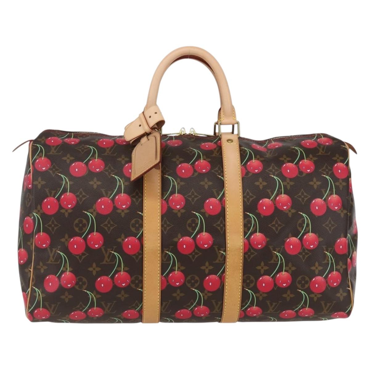 LOUIS VUITTON Monogram Cherry Keepall 45 Boston Bag M95011 LV Auth 158900SV