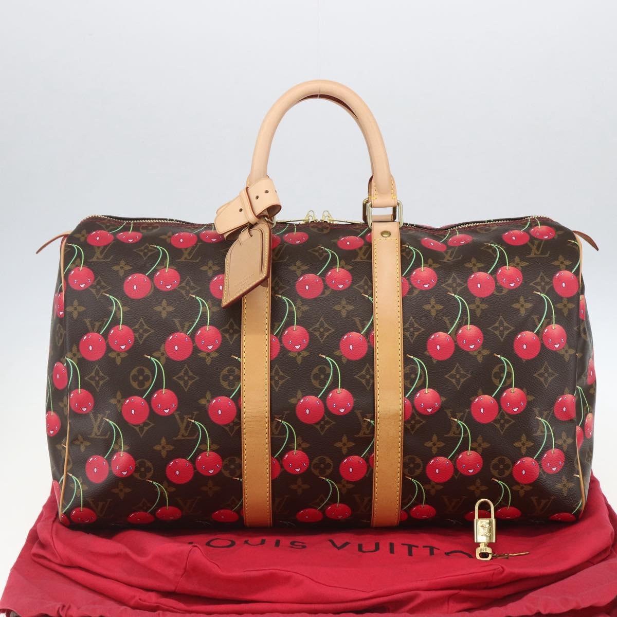 LOUIS VUITTON Monogram Cherry Keepall 45 Boston Bag M95011 LV Auth 158900SV
