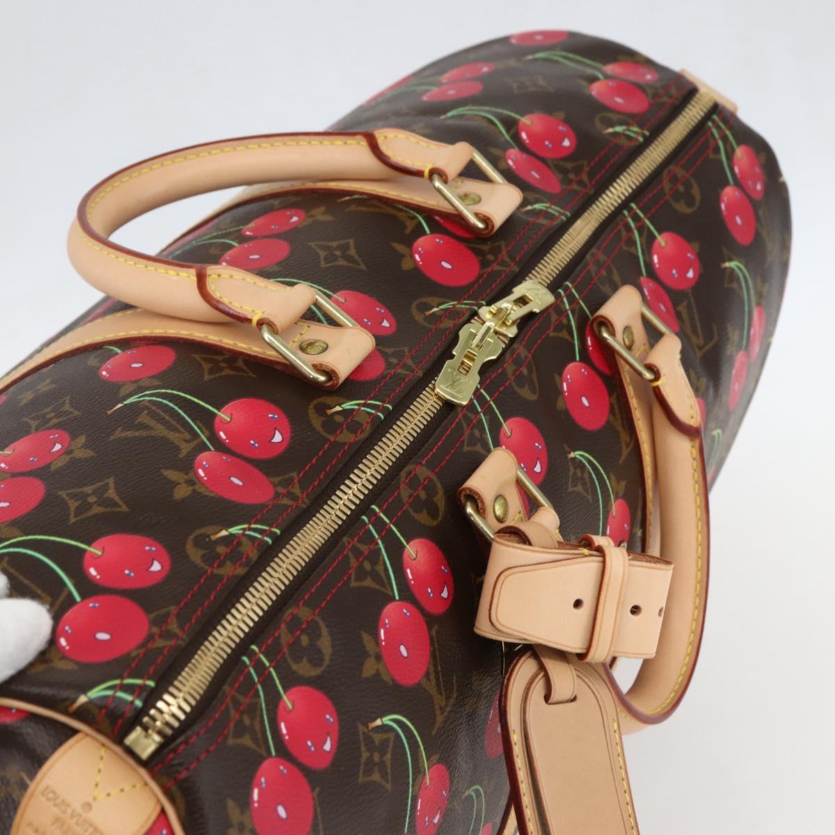 LOUIS VUITTON Monogram Cherry Keepall 45 Boston Bag M95011 LV Auth 158900SV