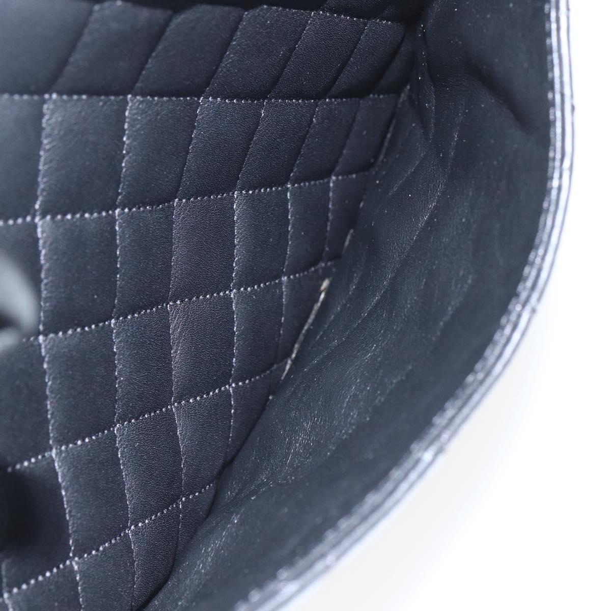 CHANEL Cambon Line Large Matelasse Bag Leather Brown Silver CC Auth 158906SM