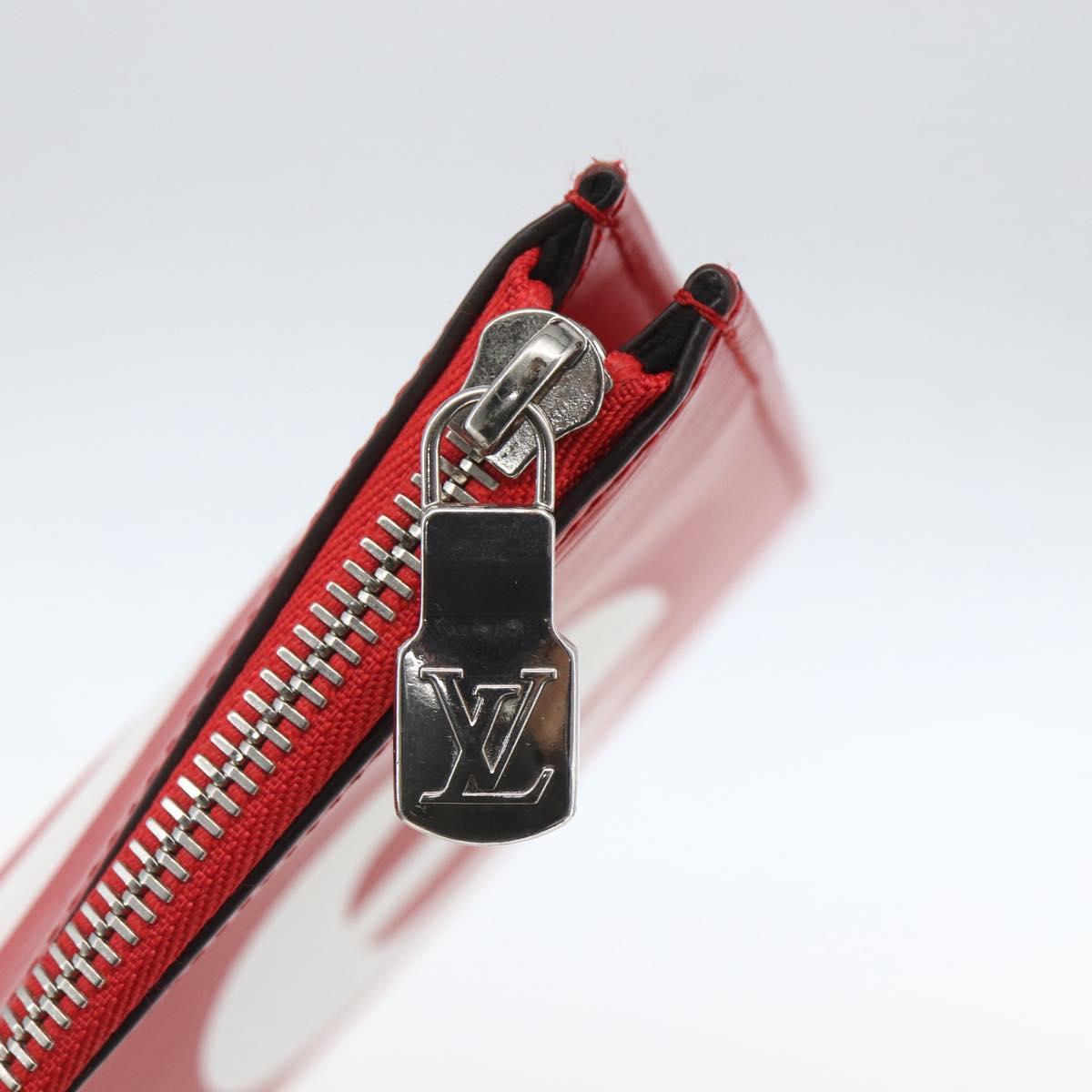 LOUIS VUITTON Epi Supreme Pochette Jules GM Bag Red White M67722 LV Auth 158916SM
