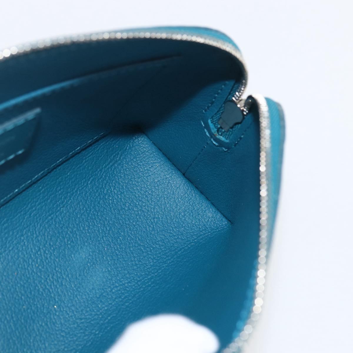 LOUIS VUITTON Epi Pochette Cosmetic Cosmetic Pouch Cyan LV Auth 158918V