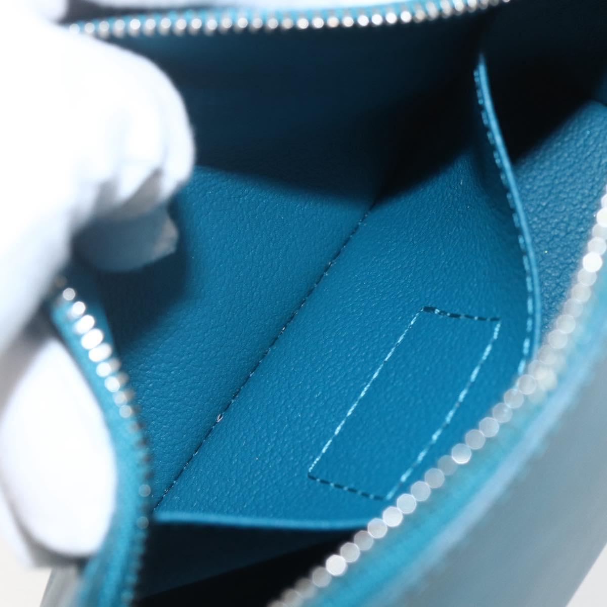 LOUIS VUITTON Epi Pochette Cosmetic Cosmetic Pouch Cyan LV Auth 158918V