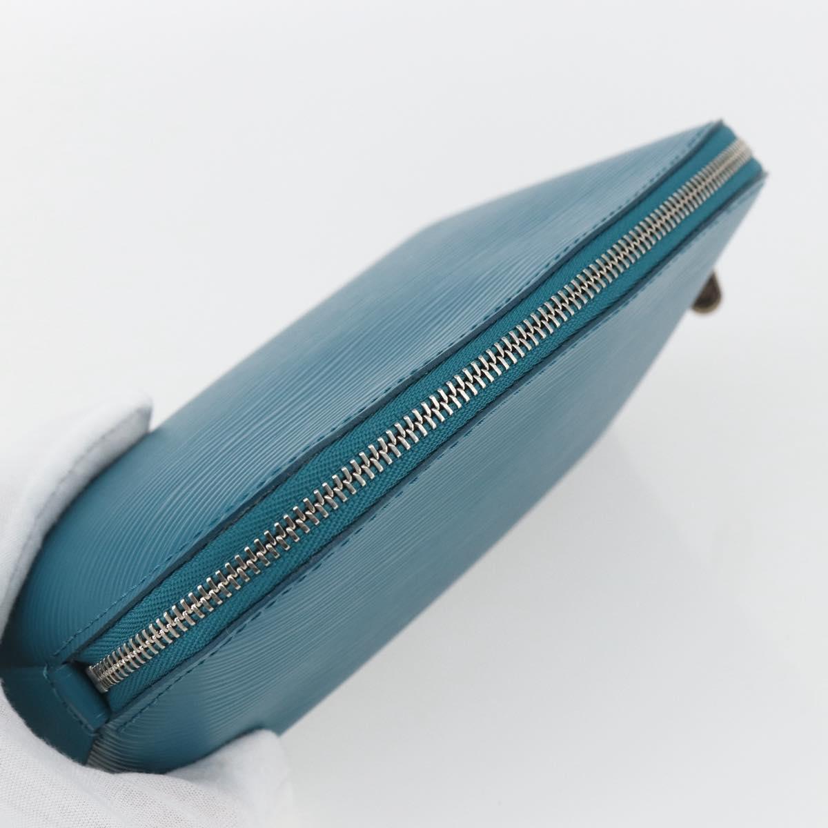 LOUIS VUITTON Epi Pochette Cosmetic Cosmetic Pouch Cyan LV Auth 158918V