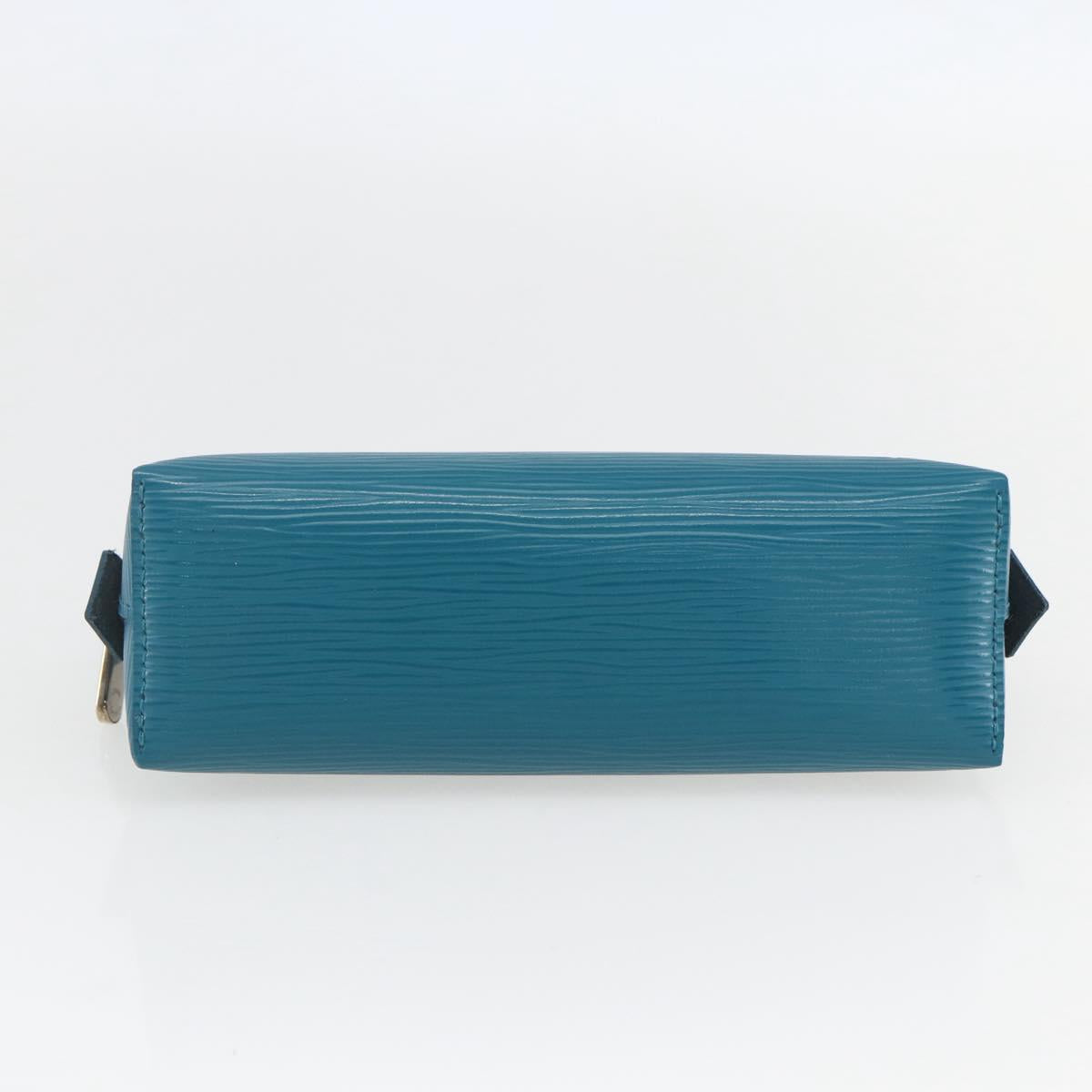 LOUIS VUITTON Epi Pochette Cosmetic Cosmetic Pouch Cyan LV Auth 158918V