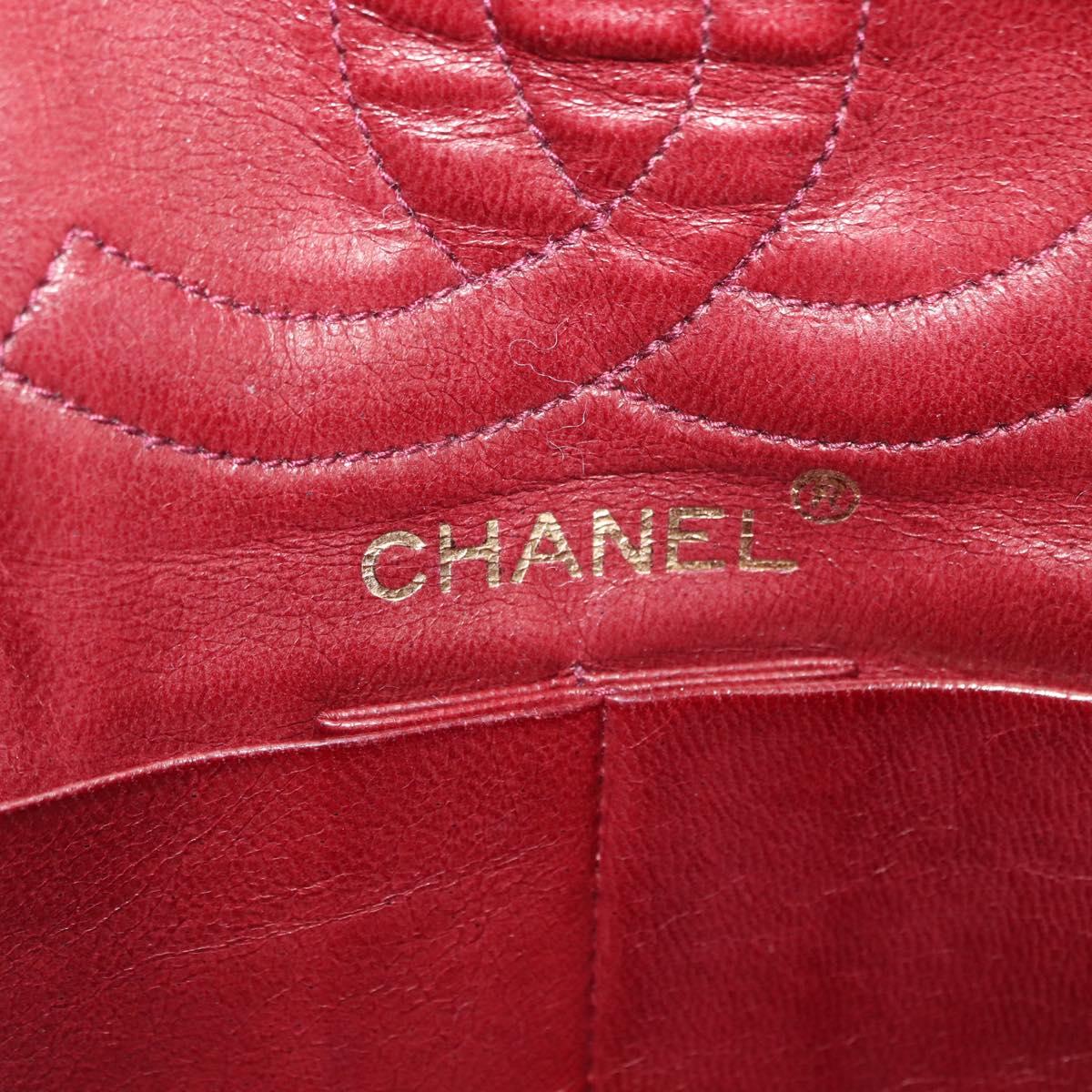 CHANEL Matelasse 23 Chain Shoulder Bag Lamb Skin Black Gold CC Auth 158930V