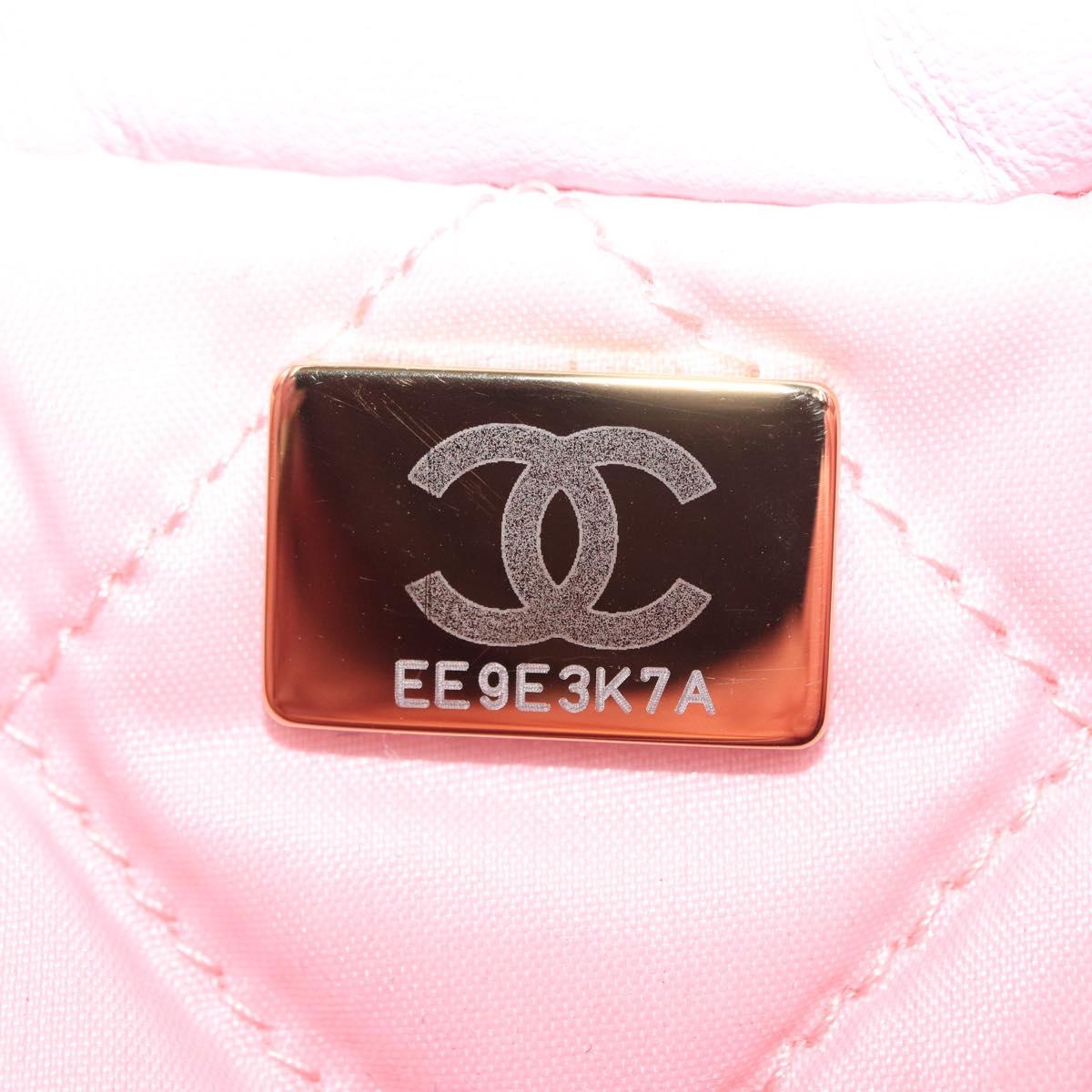 CHANEL Chain Chanel 22 Mini Shoulder Bag Calf Skin 2way Pink CC Auth 158931SM
