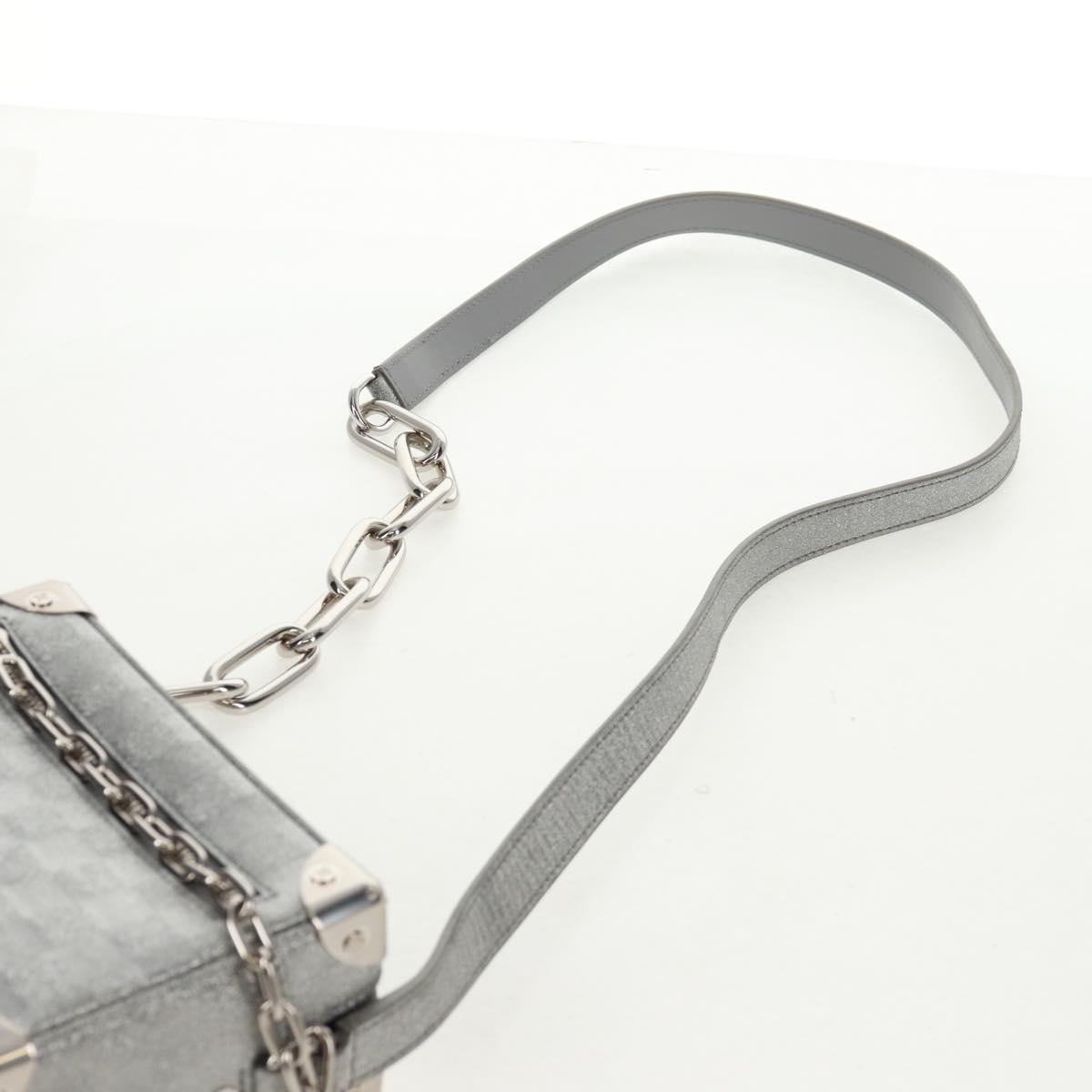 LOUIS VUITTON Damier Glitter Mini Soft Trunk Bag Silver M59726 LV Auth 158954SAM